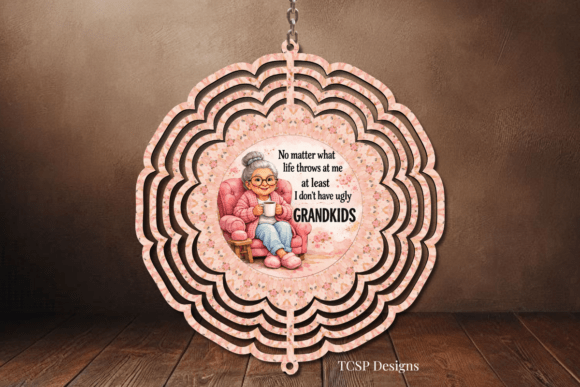 Funny Grandmother Wind Spinner
