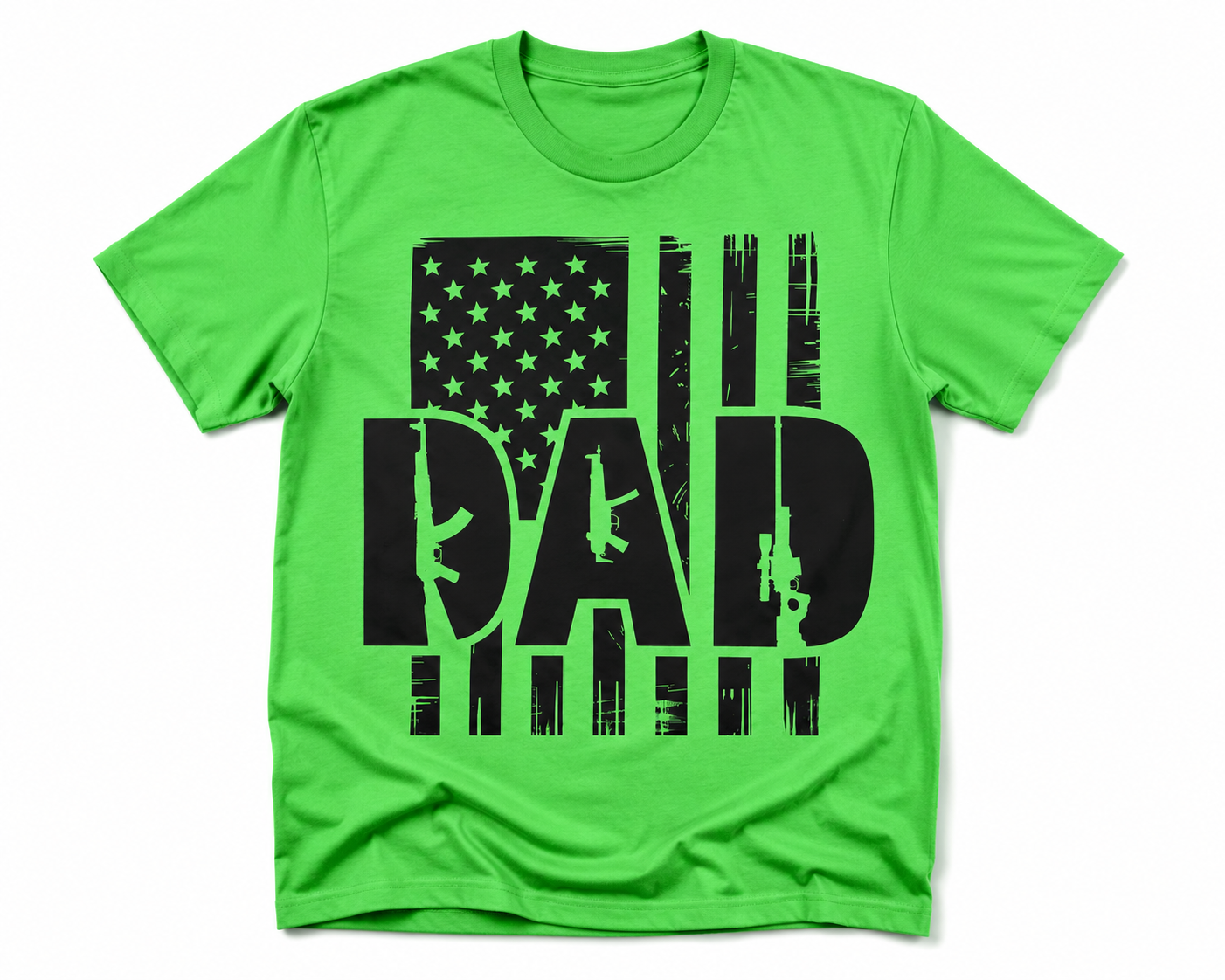 Gun Flag Dad T-Shirt | Patriotic Father's Day Shirt | American Flag Dad Tee | 2A Dad Graphic Tee