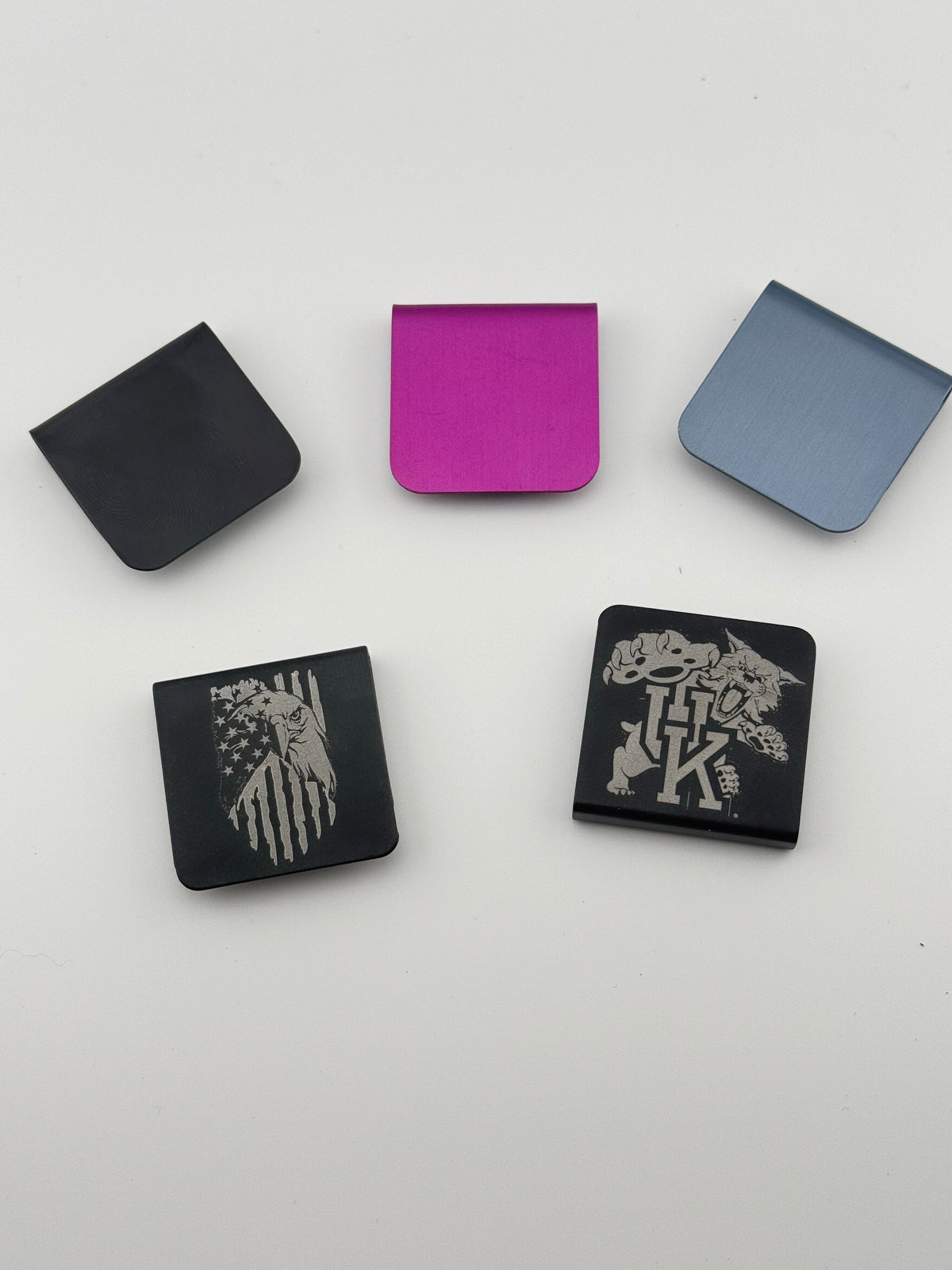 Custom Laser-Engraved Metal Hat Brim Clips