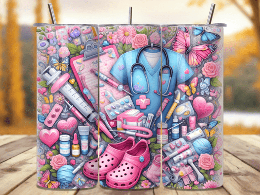 Pink Nurse Tumbler