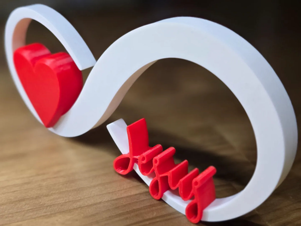 3D Printed Infinity Heart Jesus Décor 9X4"