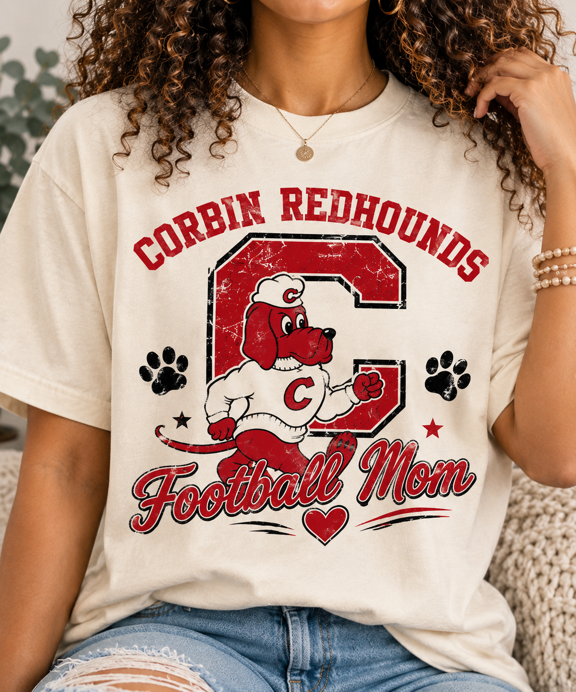 Corbin Redhounds Football Graphic Tee