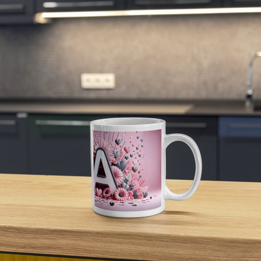 A-Z Floral Mug