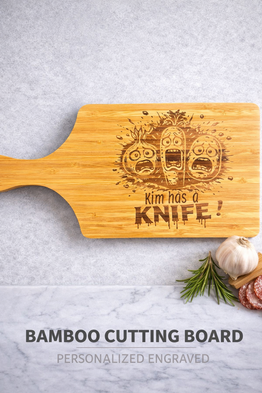 Bamboo Cutting Board Customized name 11" X 5.1"