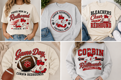 Corbin Redhounds Football Graphic Tee