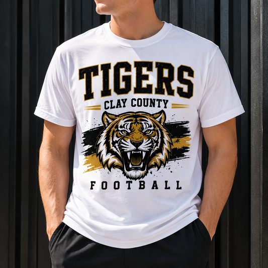 Clay County Tigers Football Graphic Tee