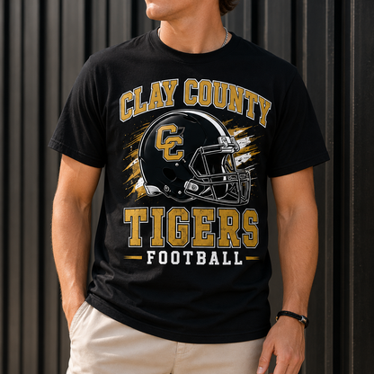 Clay County Tigers Football Graphic Tee