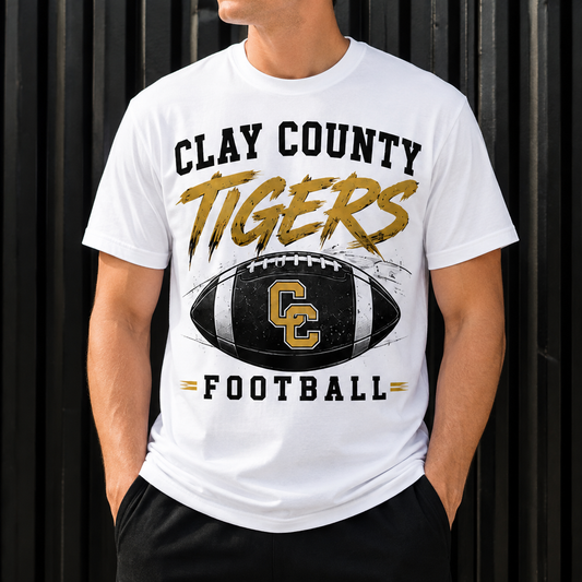 Clay County Tigers Football Graphic Tee