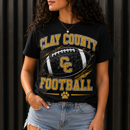Clay County Tigers Football Graphic Tee