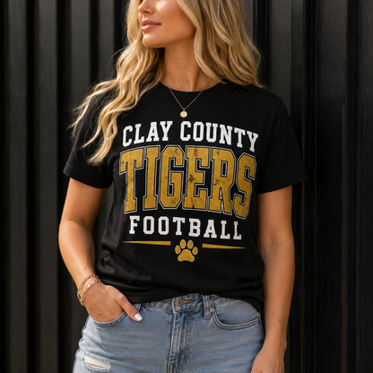 Clay County Tigers Football Graphic Tee