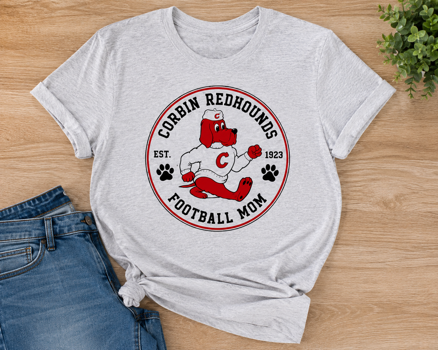 Corbin Redhounds Football Graphic Tee