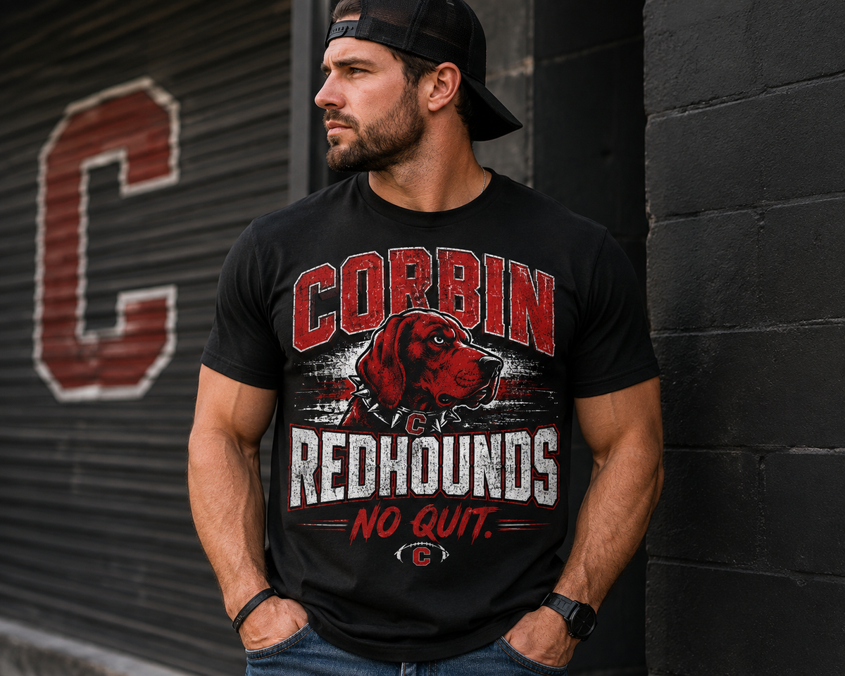 Corbin Redhounds Football Graphic Tee