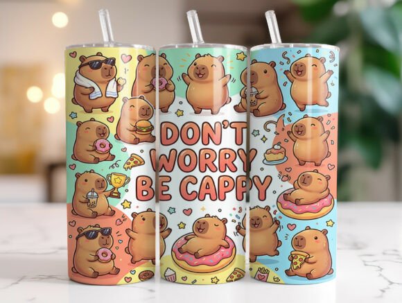 Don’t Worry Be Cappy Skinny Tumbler