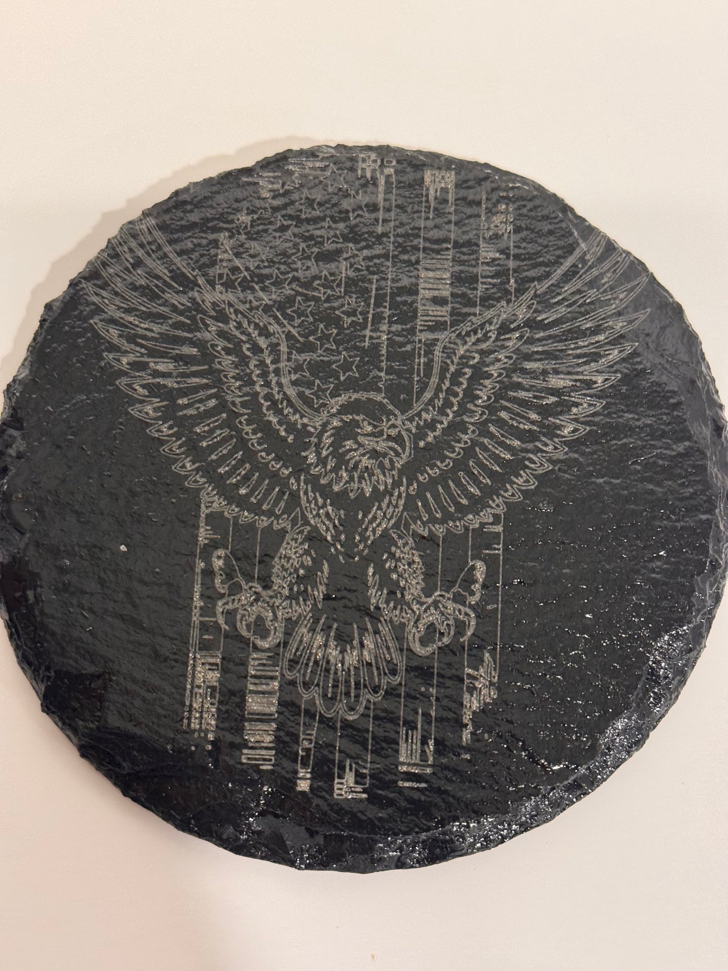 Eagle Collection Laser Engraved Slate Coasters-Set of 4
