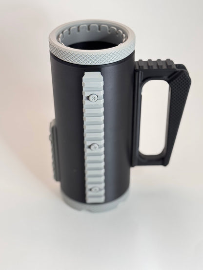 2-Can Tactical Auto-Eject Beverage Koozie with Picatinny Rails