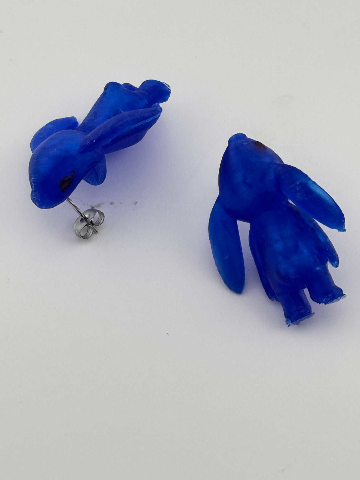 Handmade 3D-Printed Stitch Character Stud Earrings