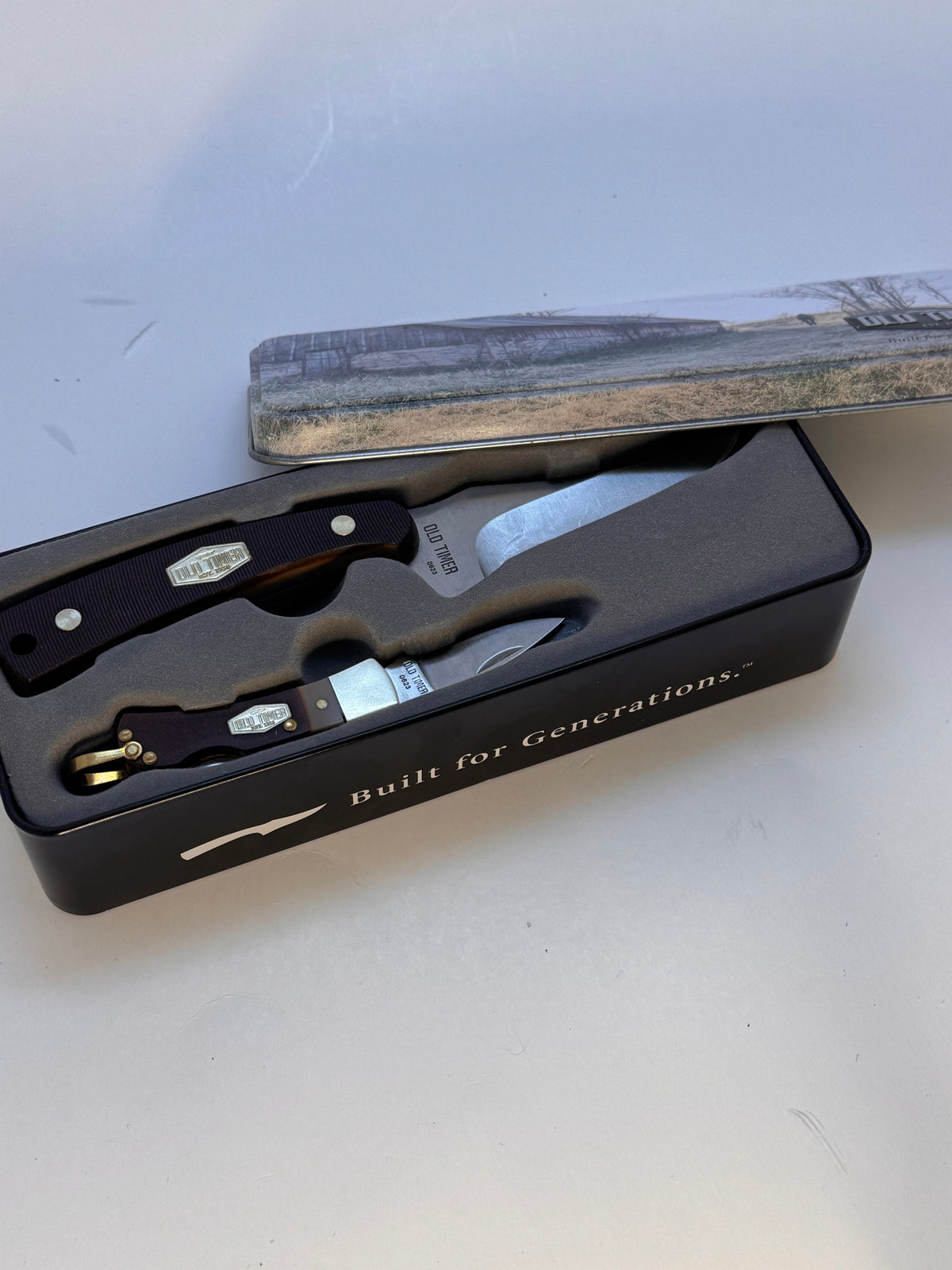 Old Timer 2-Piece Sharpfinger and Lockback Knife Gift Set