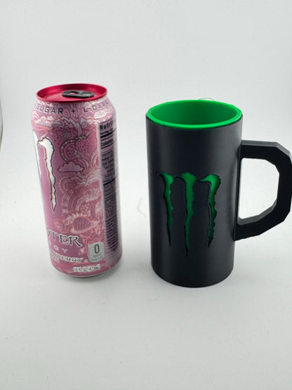 Energy Drink Can Koozie with Handle – Black &amp; Green