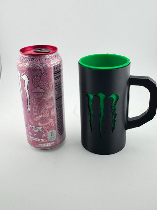 Energy Drink Can Koozie with Handle – Black &amp; Green