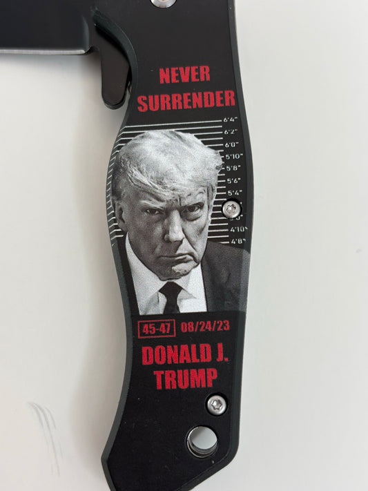 President Trump Knife - Never Give Up Pocket Knife