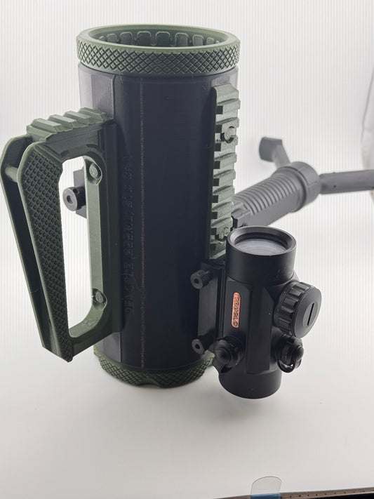 2-Can Tactical Auto-Eject Beverage Koozie with Picatinny Rails