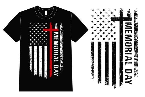 Memorial-Day-cross flag  Tshirt