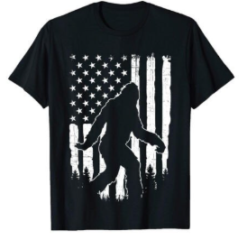 Sasquatch American Flag T-Shirt
