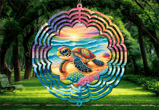 Costal Sea Turtle Wind Spinner