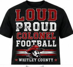 Whitley County Colonels Football Graphic Tees