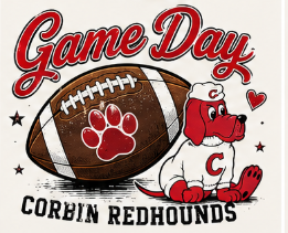 Corbin Redhounds Football Graphic Tee