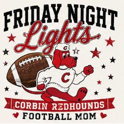 Corbin Redhounds Football Graphic Tee
