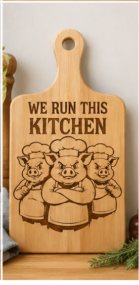 We Run This Kitchen Cutting Board