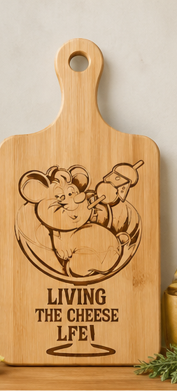 Living The Cheese Life Cutting Board