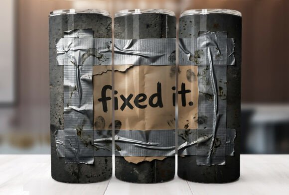 Fixed It Duct Tape Skinny Tumbler