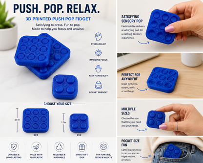 3D Printed Push Pop Fidget