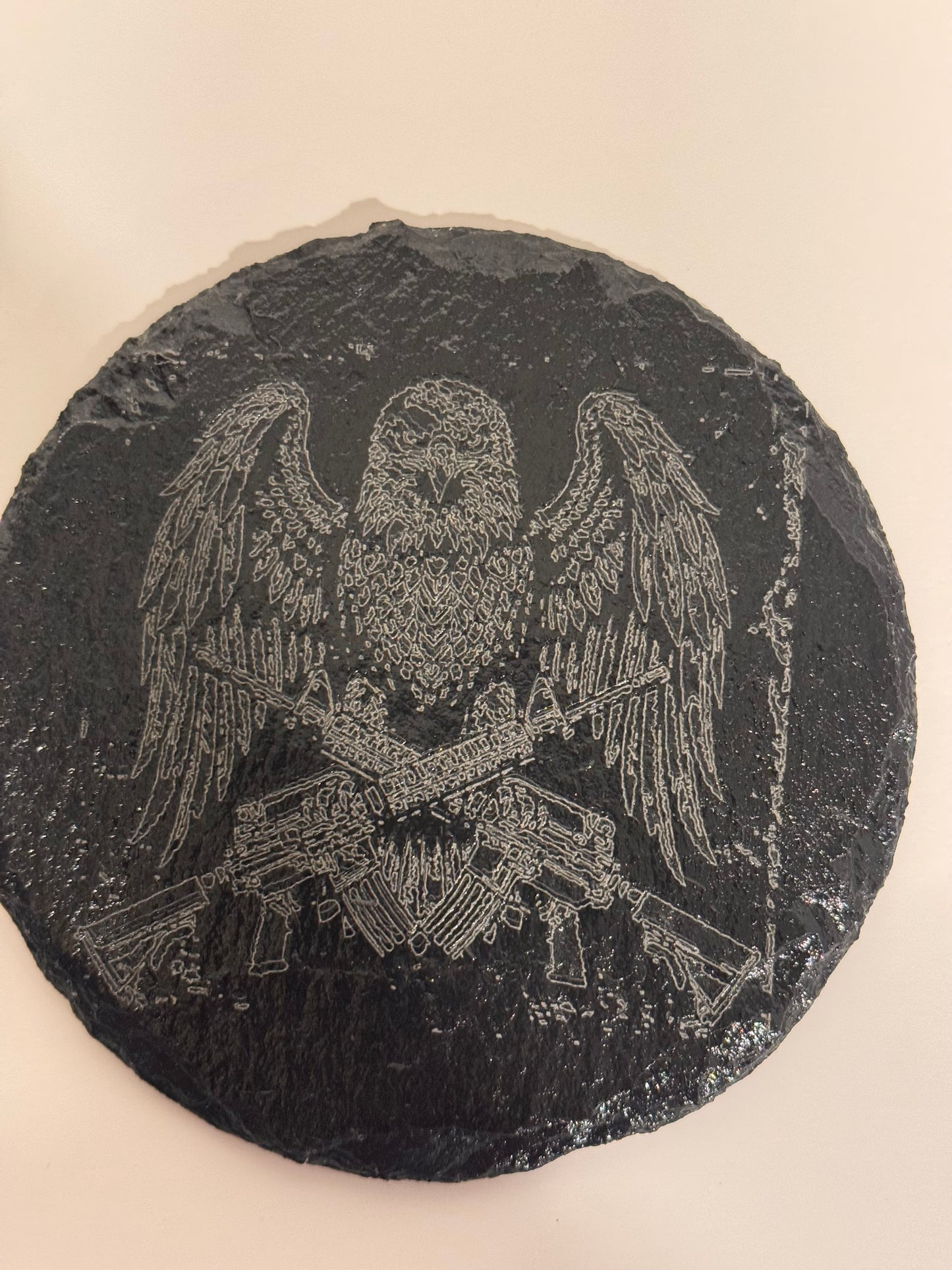 Eagle Collection Laser Engraved Slate Coasters-Set of 4