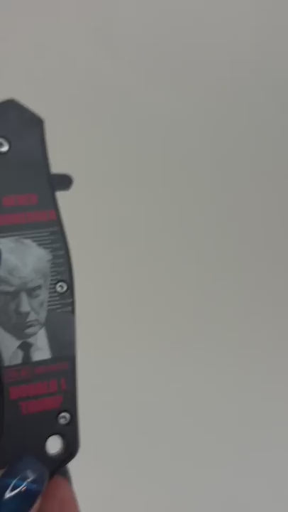 President Trump Knife - Never Give Up Pocket Knife